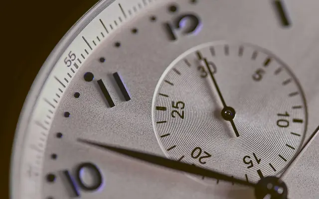 Close up of a stopwatch measuring speed